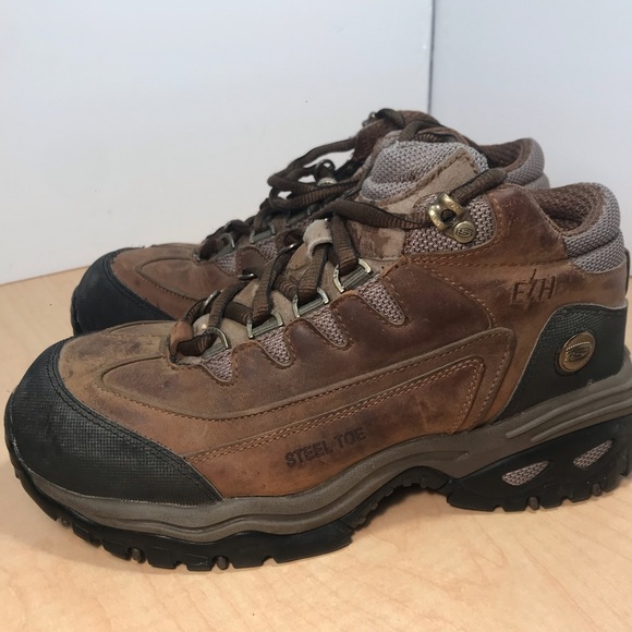skechers brown work shoes